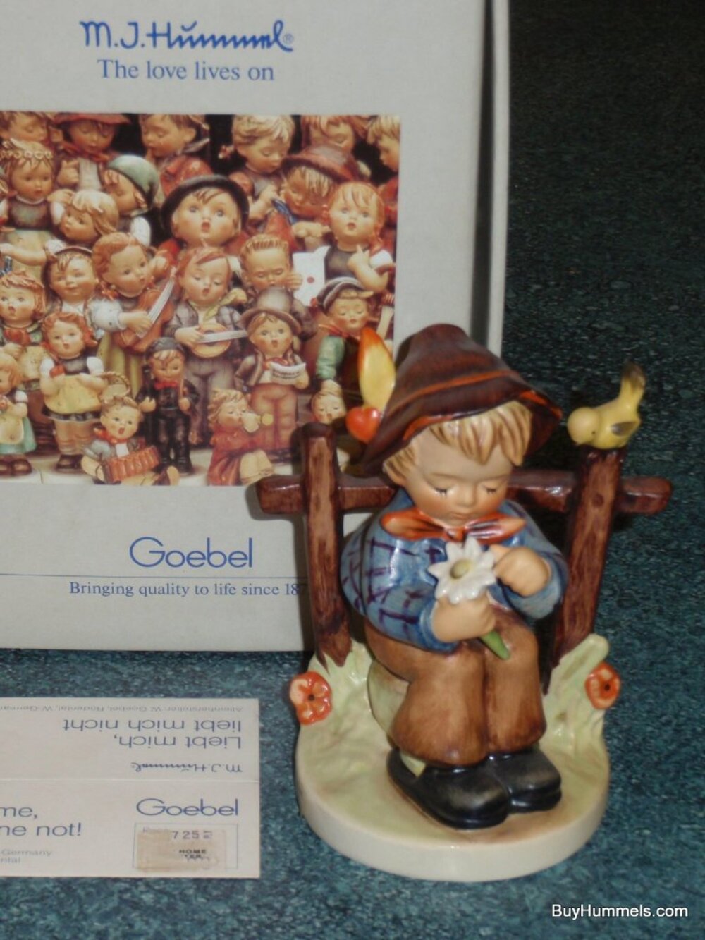 "She Loves Me, She Loves Me Not" Goebel Hummel Figurine #174 TMK6 With Box + Tag